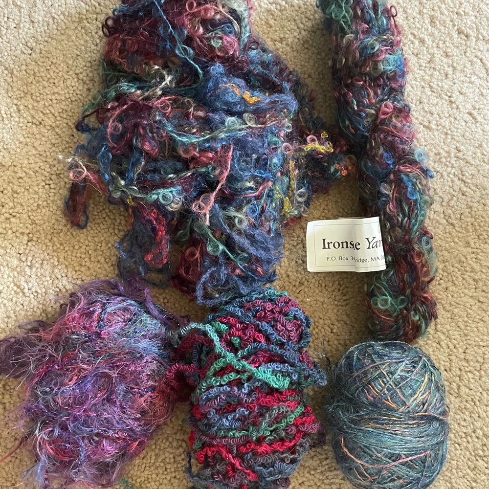 Lot of multicolor yarn including mohair